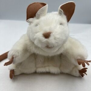 Folkmanis Hand Puppet White Mouse Rat Rodent Stuffed Animal Plush Long Tail